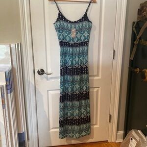 Pink republic size M spaghetti strap maxi dress NWT